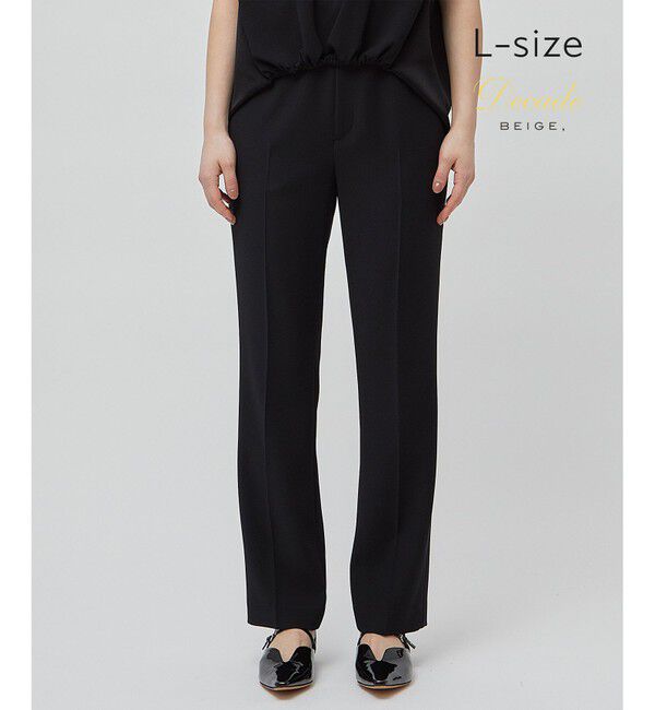BEIGE,「【洗える・L-size】ALAINA / スリムストレートパンツ」|その他|Black