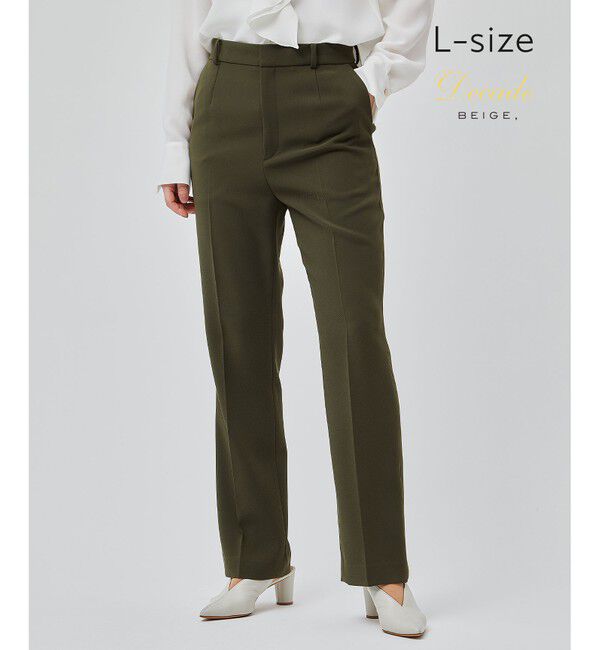 BEIGE,「【洗える・L-size】ALAINA / スリムストレートパンツ」|その他|Khaki