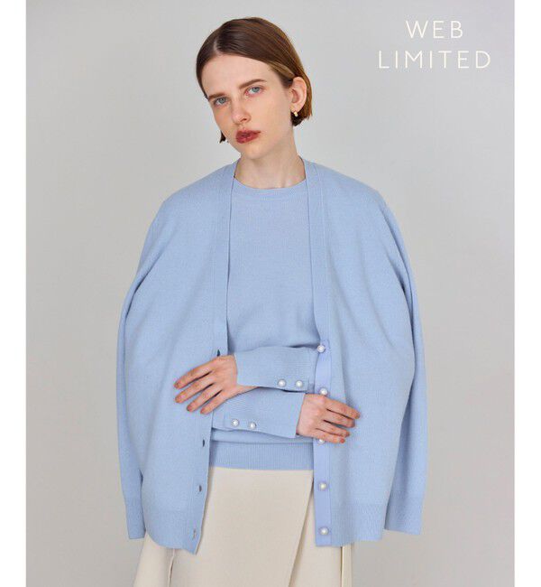 BEIGE,「【WEB限定・洗える】ALSACE / パール釦ウールニットカーディガン」|カーディガン|Sax