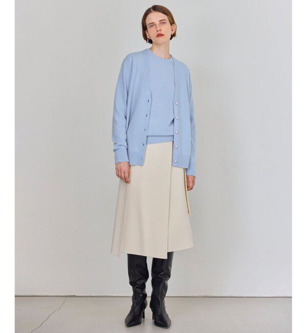 BEIGE,「【WEB限定・洗える】ALSACE / パール釦ウールニットカーディガン」|カーディガン|