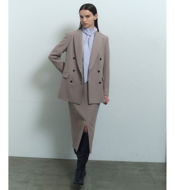 BEIGE,「【VERY NaVY12月号掲載】BUNNELL / ウールハイウエストタブボタンスカート」|スカート|