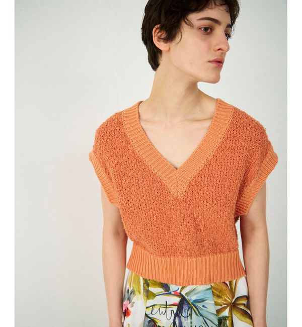 Diagram「カノコショートニットトップ」|その他|オレンジ