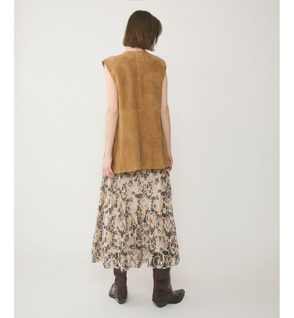  「ルーズスエードジレジャケット」|ノーカラージャケット|