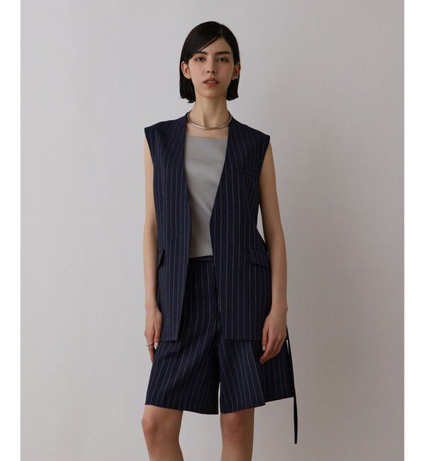 Diagram「ストライプショートパンツ」|その他|ネイビー