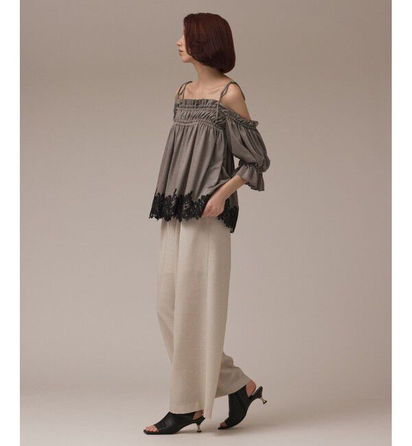 GRACE CONTINENTAL「ギャザーフレアトップ」|その他|カーキ