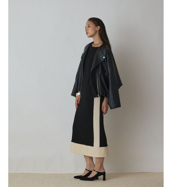 Diagram「バイカラーカットワンピース」|ワンピース|ブラック