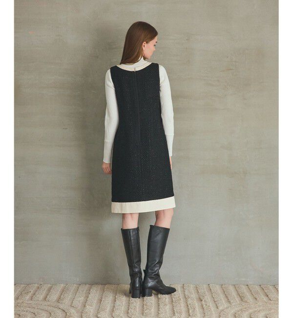 Grace Class「ツイードトリミングワンピース」|ワンピース|