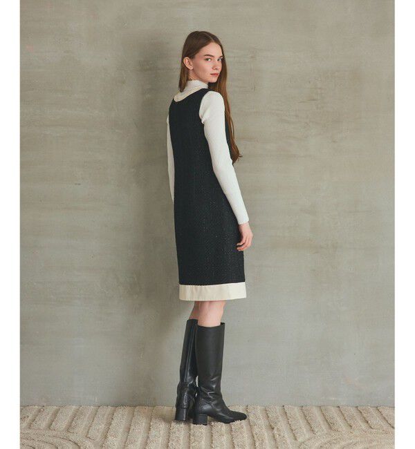 Grace Class「ツイードトリミングワンピース」|ワンピース|
