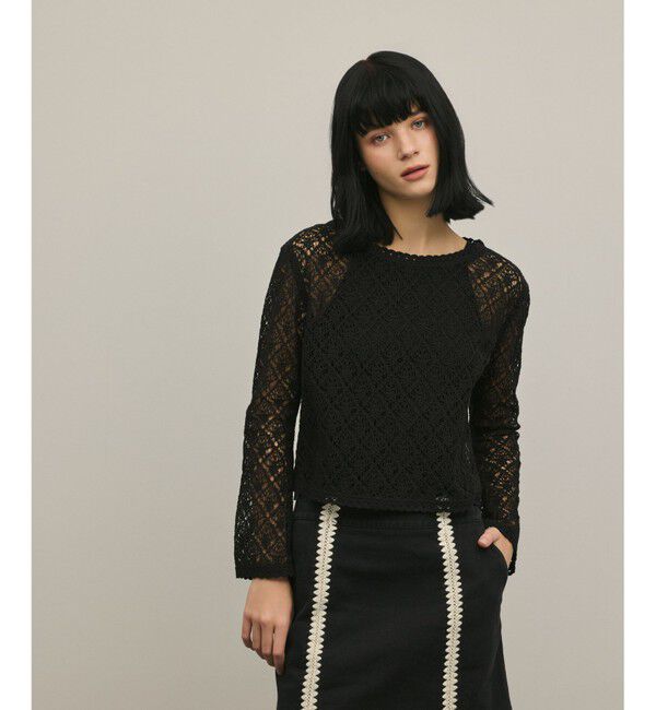 GRACE CONTINENTAL「レースフレアスリーブトップ」|その他|