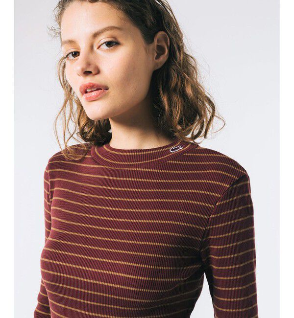 LACOSTE「モックネックロングスリーブTシャツ」|Tシャツ・カットソー|