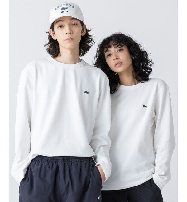 LACOSTE「クラシックフィット ビッグピケ ロングスリーブTシャツ」|Tシャツ・カットソー|ホワイト