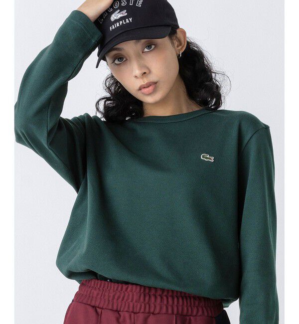 LACOSTE「クラシックフィット ビッグピケ ロングスリーブTシャツ」|Tシャツ・カットソー|ダークグリーン