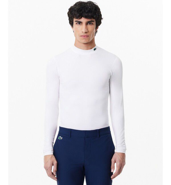LACOSTE「ウルトラドライ 吸水速乾 タイトフィットモックネックTシャツ」|Tシャツ・カットソー|