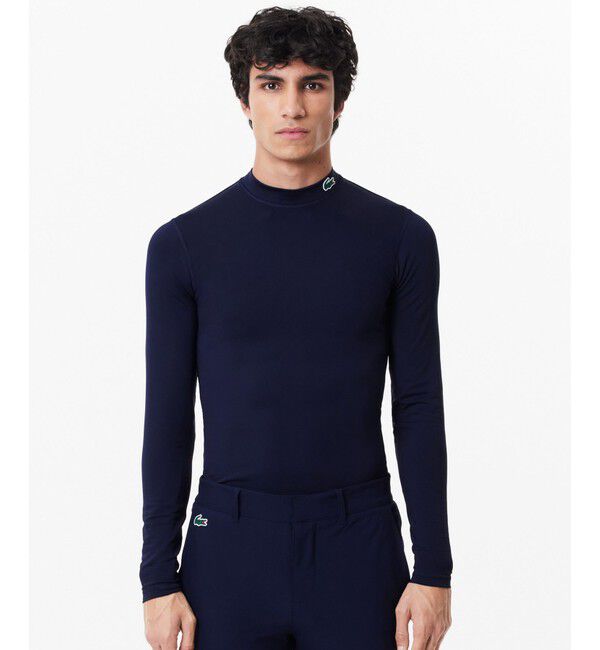 LACOSTE「ウルトラドライ 吸水速乾 タイトフィットモックネックTシャツ」|Tシャツ・カットソー|