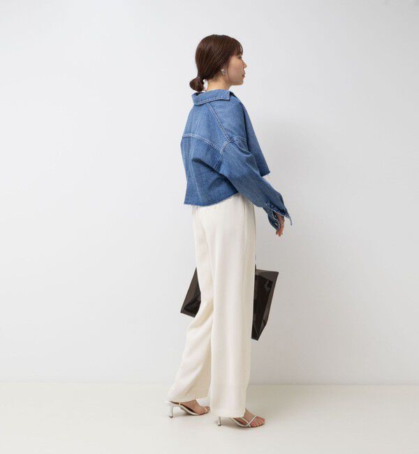 NOLLEY'S sophi「《セットアップ対応》ウォッシャブルダブルクロスサテンイージーワイドパンツ」|その他|