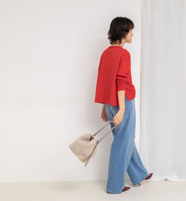 NOLLEY'S「《手洗い可能》《アンサンブル対応》18G天竺ゆったりVネックカーディガン」|カーディガン|