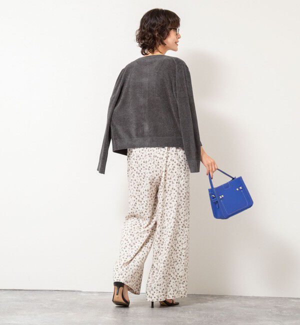 Rie Miller「《手洗い可能》《アンサンブル対応》モールヤーンクルーネックカーディガン」|カーディガン|