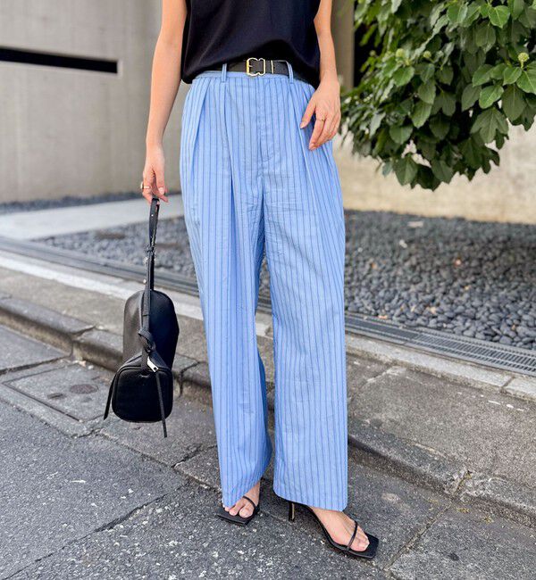 NOLLEY'S「《セットアップ対応》クロップドワイドパンツ」|その他|ブルー系その他