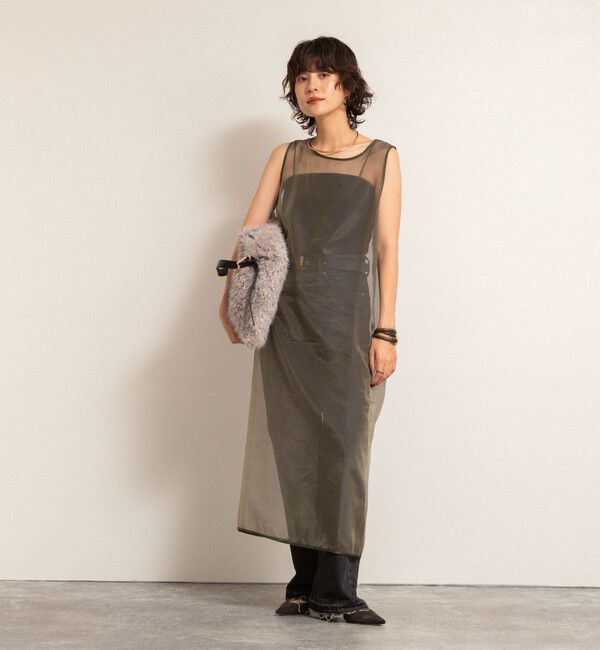 MAQWEL「【MAQWEL/マクウェル】ウォッシャブルオーガンジーワンピース」|ワンピース|