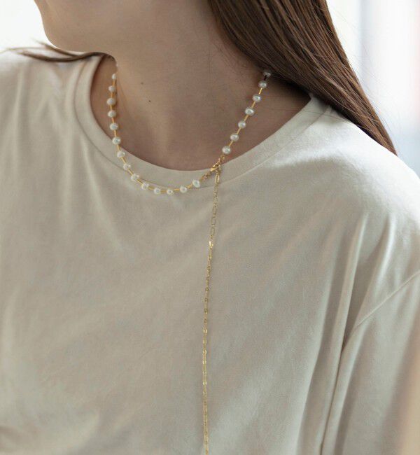 grace grace「【grace grace/グラスグラス】【WEB STAFF守屋☆】パイプ淡水パールネックレス」|ネックレス|