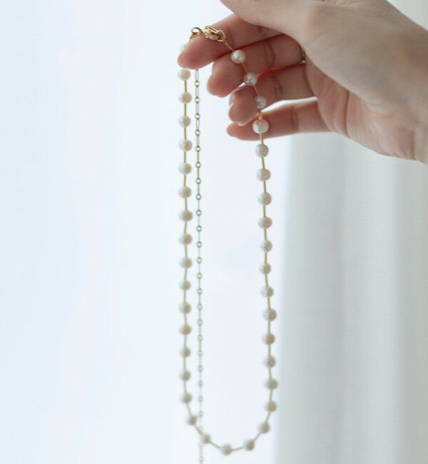 grace grace「【grace grace/グラスグラス】【WEB STAFF守屋☆】パイプ淡水パールネックレス」|ネックレス|