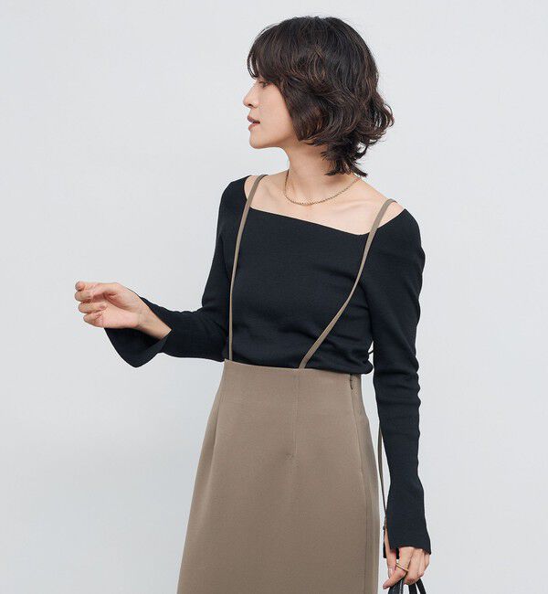 NOLLEY'S sophi「【WEB限定カラーあり】総針スクエアネックプルオーバーニット」|ニット・セーター|