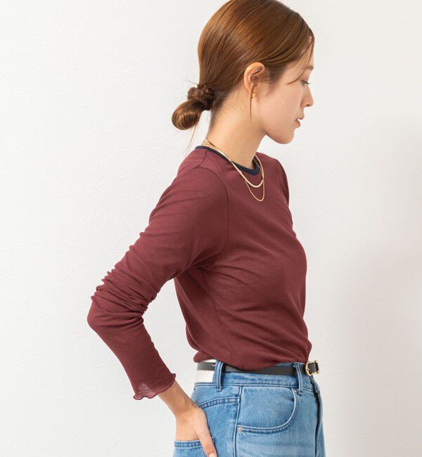 NOLLEY'S「ウォッシャブルシアーフライスロンT」|Tシャツ・カットソー|