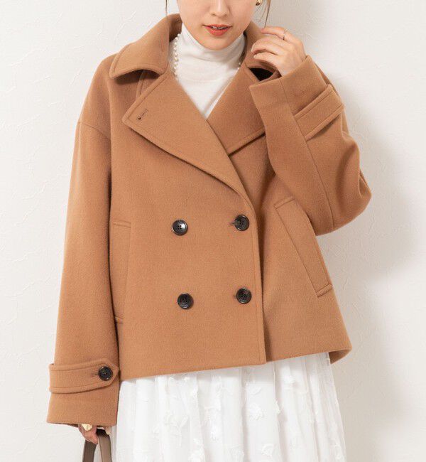 NOLLEY'S「ウールカシミヤダブルブレストコート」|ピーコート|