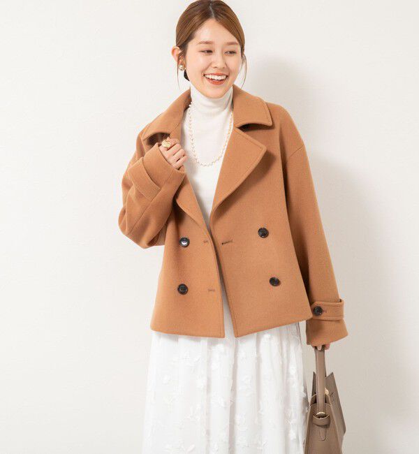 NOLLEY'S「ウールカシミヤダブルブレストコート」|ピーコート|