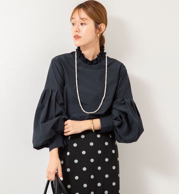 NOLLEY'S「【MARILYN MOON/マリリーンムーン】タックフリルボリュームブラウス」|シャツ・ブラウス|