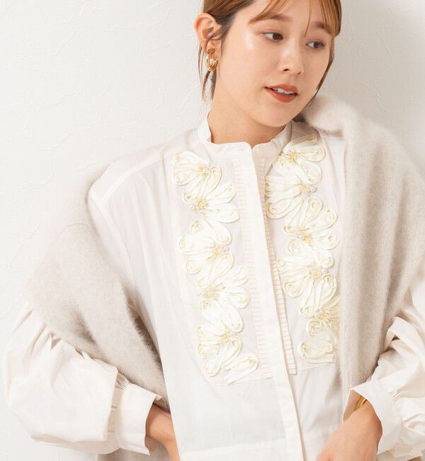 NOLLEY'S「【SOI-MeME/ソワメム】コードエンブロイダリーパールブラウス」|シャツ・ブラウス|