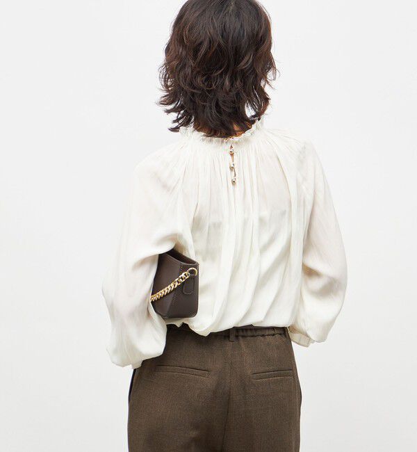 NOLLEY'S「ウォッシャブル2WAY割繊衿フリルブラウス」|シャツ・ブラウス|