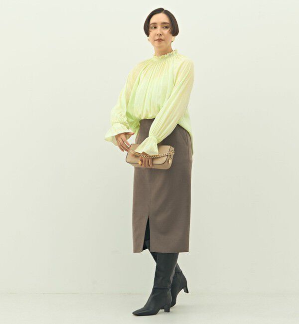 NOLLEY'S「ウォッシャブル2WAY割繊衿フリルブラウス」|シャツ・ブラウス|