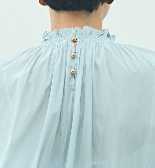 NOLLEY'S「ウォッシャブル2WAY割繊衿フリルブラウス」|シャツ・ブラウス|
