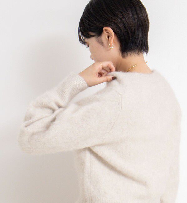 NOLLEY'S sophi「ヘアリーメタル釦クルーネックカーディガン」|カーディガン|