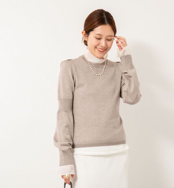 NOLLEY'S sophi「【MARILYN MOON/マリリーンムーン】14G wool modern sleeve top」|ニット・セーター|