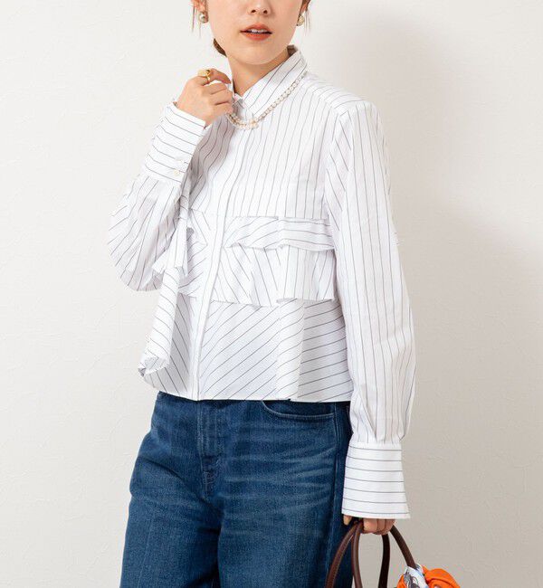 NOLLEY'S「【MARILYN MOON/マリリーンムーン】layered raffle blouse」|シャツ・ブラウス|