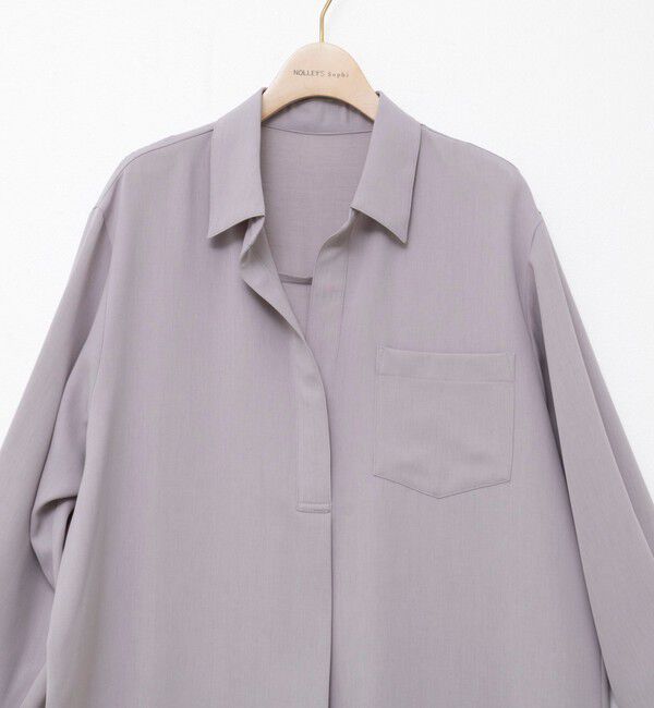 NOLLEY'S sophi「ウォッシャブルツイルロングシャツワンピース」|ワンピース|