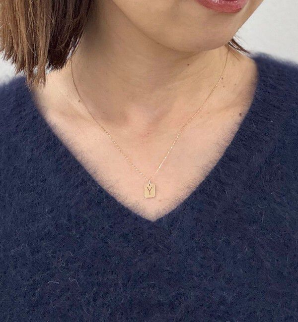 grace grace「【grace grace/グラスグラス】10KイニシャルプレートNL-Y」|ネックレス|