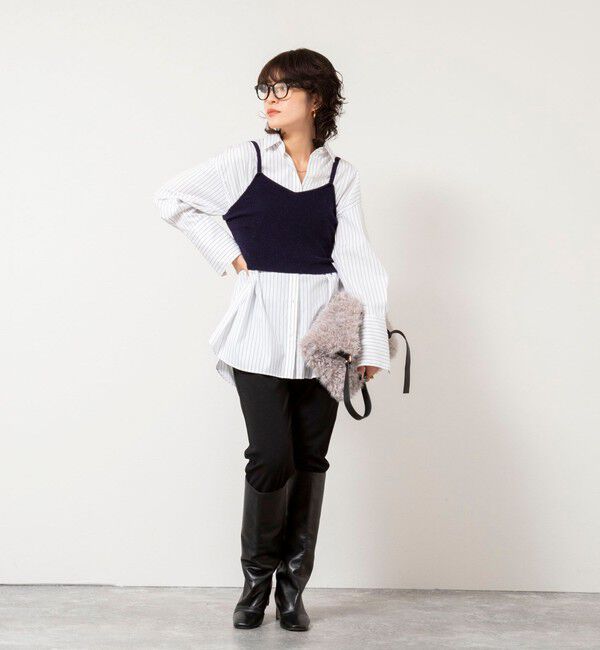 NOLLEY'S sophi「《手洗い可能》モヘヤ混片畦ビスチェ」|ニット・セーター|