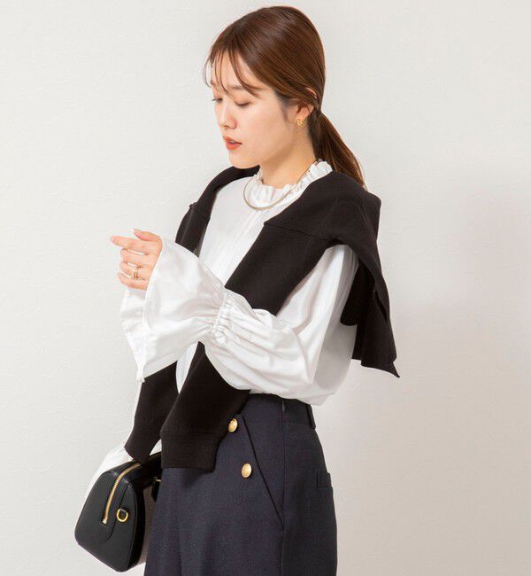 NOLLEY'S「ウォッシャブル襟フリルプルオーバーブラウス」|シャツ・ブラウス|