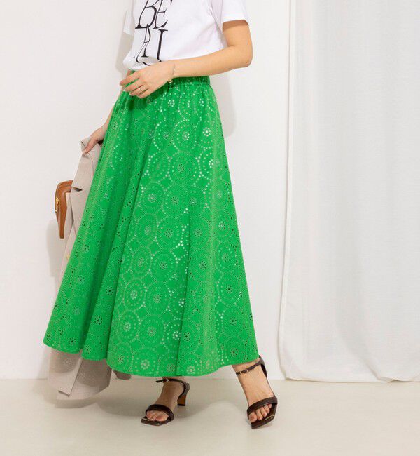 NOLLEY'S「《セットアップ対応》ウォッシャブルレースフレアスカート」|フレア|