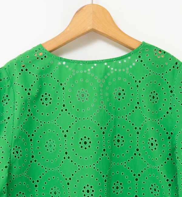 NOLLEY'S「《セットアップ対応》ウォッシャブルフレアスリーブレースブラウス」|シャツ・ブラウス|