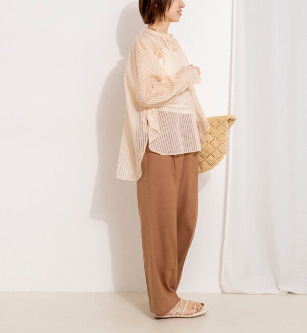 NOLLEY'S「ウォッシャブルサイドボタンシアーブラウス」|シャツ・ブラウス|