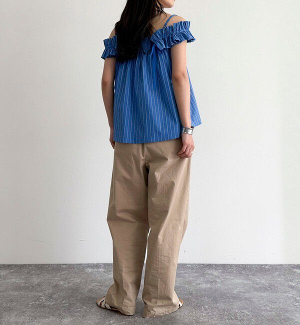 fredy emue「マルチウェイストライプノースリーブブラウス」|シャツ・ブラウス|