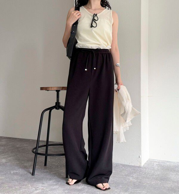 fredy emue「ウエストレイヤードイージーパンツ」|チノ|