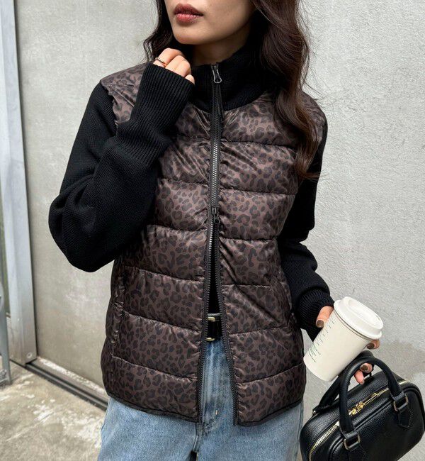 fredy emue「【TAION/タイオン】別注HI NECK DOWN JACKET+SLEEVE KNIT」|ダウン|