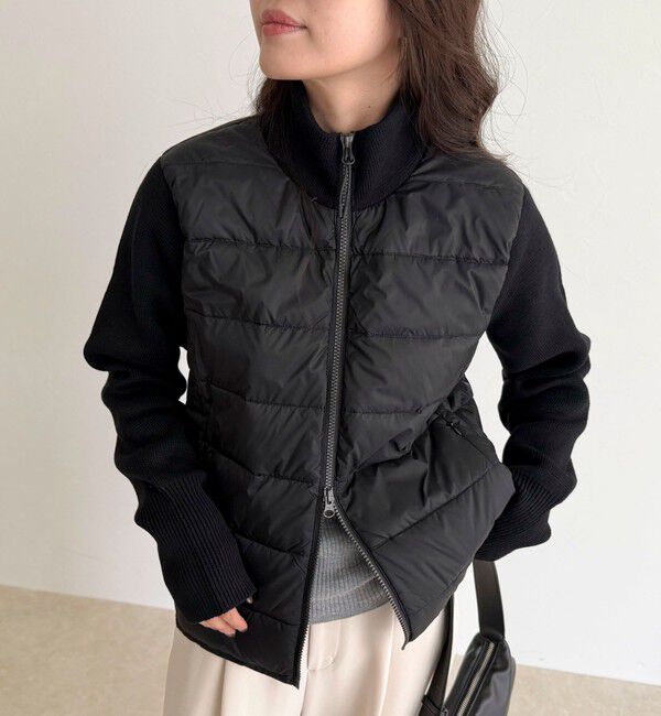 fredy emue「【TAION/タイオン】別注HI NECK DOWN JACKET+SLEEVE KNIT」|ダウン|