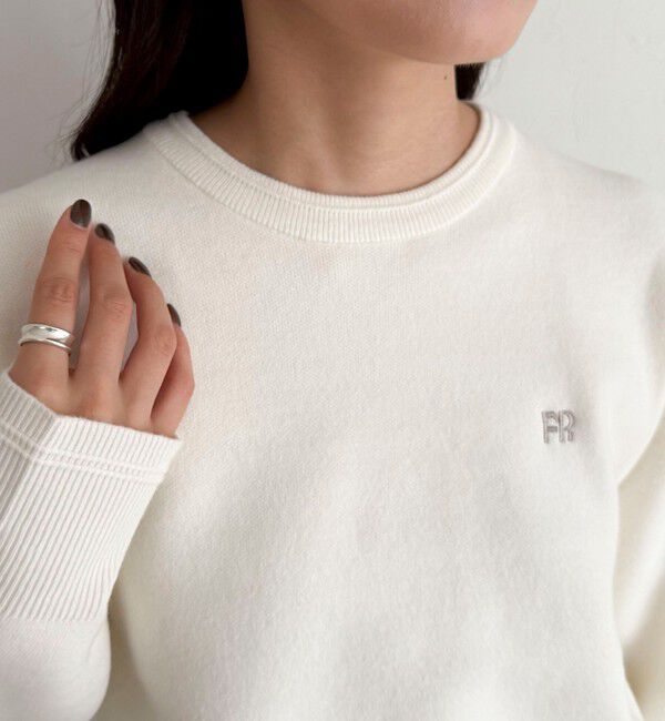 fredy emue「FR刺繍スウェットニットプルオーバー」|ニット・セーター|