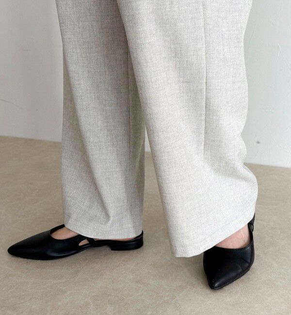 fredy emue「ウールライクイージーセミワイドパンツ」|チノ|